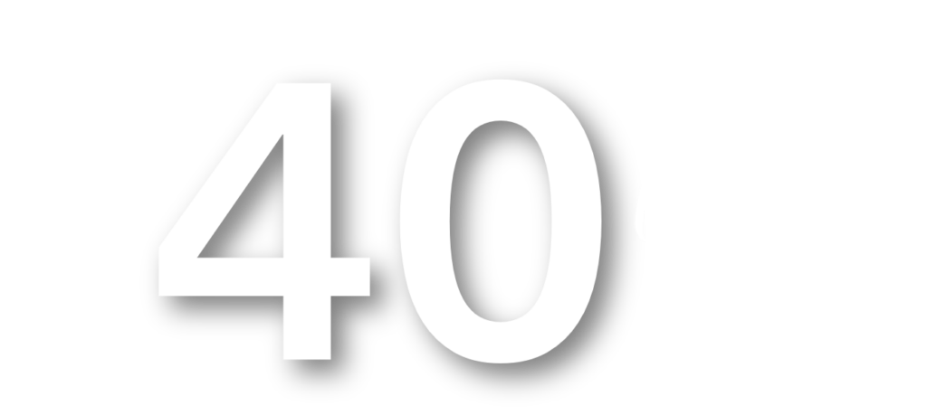 We celebrate 40 years RVM - 1985-2025. Text in white font with a shadow.